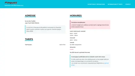 Adresse, tarifs et horaires d'ouverture